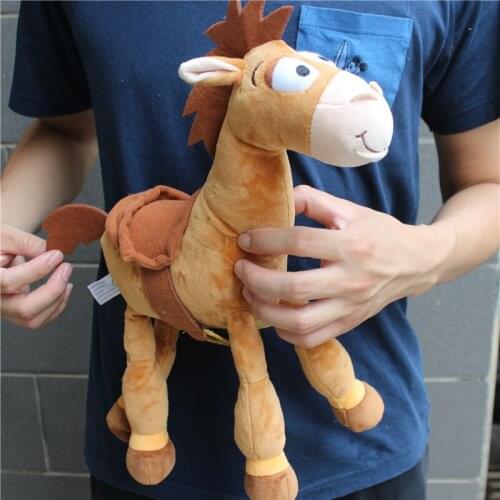 1piece 35cm=13inch Disney Toy Story detective woody red heart pony Red Star plush doll For Childrens Gift Kids Plush Toys