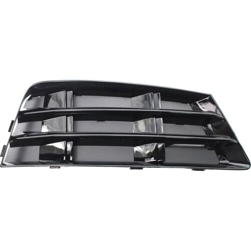 1PCS Replacement for AUDI A4 B9 2016-2018 8WD807682 Front Lower Bumper Fog Light Grille Cover Left Right Side Glossy Black