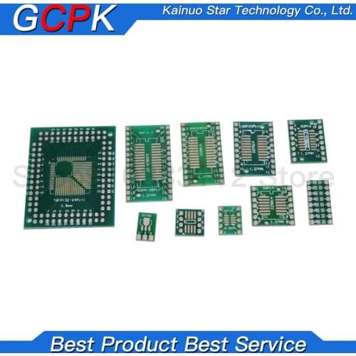 10PCS PCB Board SMD Turn To DIP SOP MSOP SSOP TSSOP SOT23 8 10 14 16 20 24 28 SMT To DIP Adapter Converter Plate