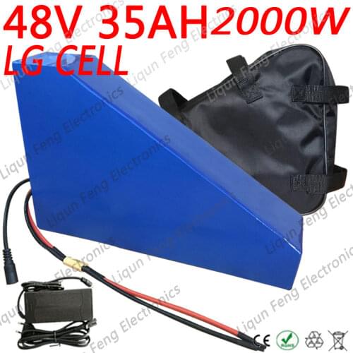 48V 1000W 1500W 2000W Battery pack 48V 35AH Electric Bike Battery 48V 35AH lithium ion Battery use LG Cell With Charger Free Tax