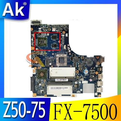 Akemy ACLU7/ACLU8 NM-A291 Motherboard For Lenovo Z50-75 G50-75M Laptop Motherboard CPU FX-7500 GPU R6 M255DX 2G 100% Test