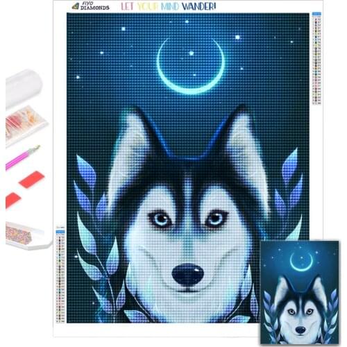 Diamond Embroidery Wolf Cross Stitch Animal 5D Diamond Painting Owl Tiger New Arrival Mosaic Rhinestone Wall Art Home Decoration