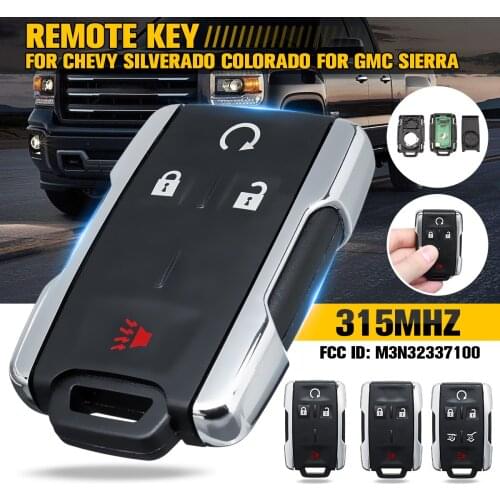 Car Remote Key Fob w/ Battery 3 4 6 Buttons For Chevy Silverado Colorado for GMC Sierra 2014-2018 FCC ID M3N32337100