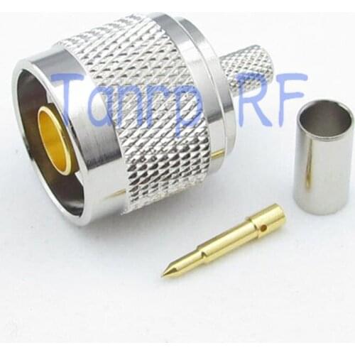 Free ship! 50PCS/lots N male plug RF connector adapter crimp for RG58 RG142 RG400 LMR195 Cable wholesale
