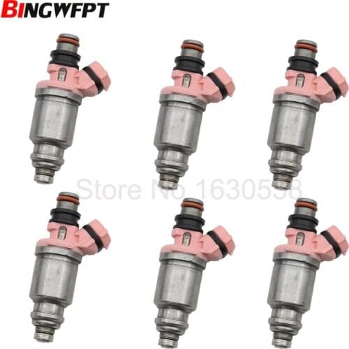 Bingwfpt 6Pcs/Lot Fuel Injection 23250-74080 23209-74080 For Toyota 92-97 Land Cruiser Lexus 96-98 LX450 4.5L V8 2320974080