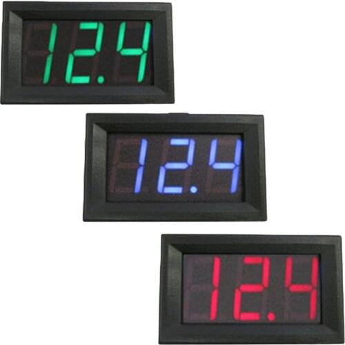 DC4.5V-30.0V 2 Wire LED Digital Display Voltmeter Electric Voltage Meter Volt Tester for Auto Battery Car Motorcycle Voltage