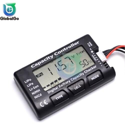 Digital Voltmeter Battery Capacity Controller Checker For Nicd NiMH LiPo LiFe Li-ion RC Battery Cell Meter Voltage Tester Check