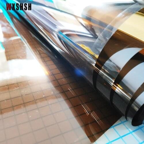 90cm Width Tea Brown Glass Film Self-Adhesive Privacy Protection UV-Proof Sun-Blocking Window Foil For Window Door Balcony