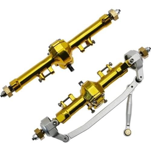 For Axial SCX24 90081 AXI00001 1/24 RC Crawler Car Metal Front & Rear Axle Complete Axles Upgrade Parts Accessories
