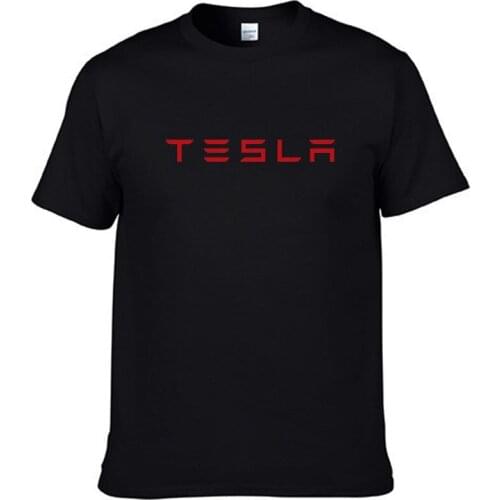 2021 tesla hot sale new arrival summer mens cotton crew neck T-shirt high quality mens shirt Pullover mens tops