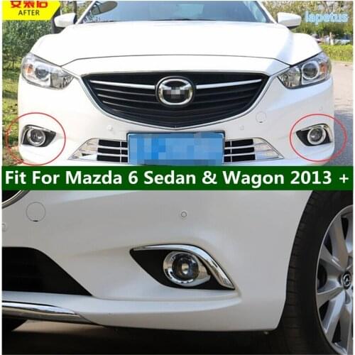 Lapetus Chrome Front Fog Light Foglight Lamp Ring Decoration Frame Cover Trim For Mazda 6 Sedan & Wagon 2013 2014 2015
