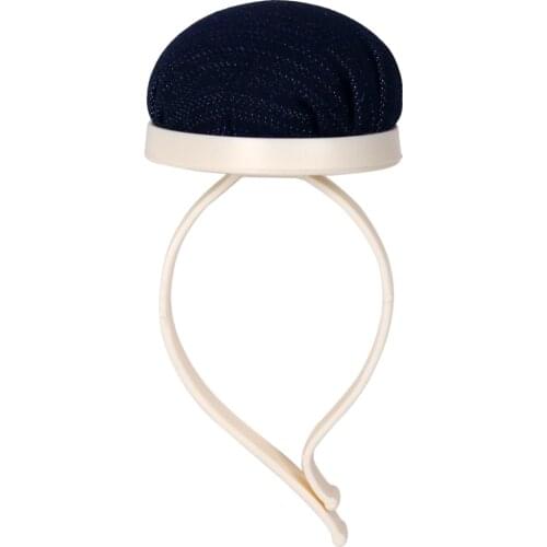 1Pc Blue Ball Shaped Needle Pin Cushion with Plastic Wrist Cross Stitch Sewing Accessories Useful DIY Handcraft Tool