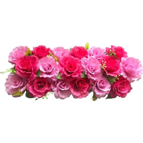 Artificial Wedding Road Cited Flowers Rose Peony Hydrangea DIY Arched Door Flower Row Window T Station Wedding Party Decoration