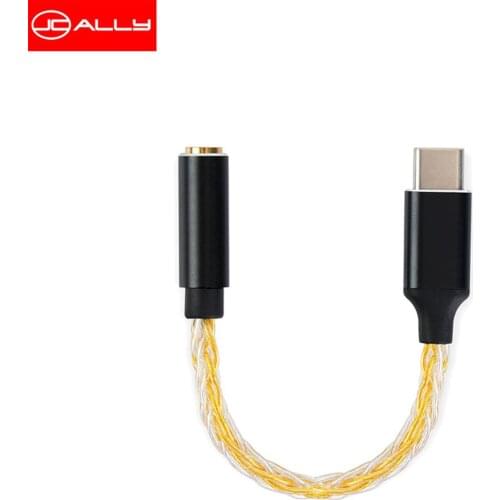 JCALLY JM08C Type-C Headphone Adapter Cable Type-C Male to 3.5mm Female Audio Adapter DAC Decoding Cable for Huawei Xiaomi