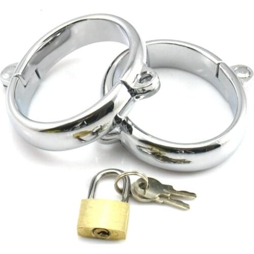Metal Handcuffs For Sex Adult Games BDSM Bondage Restraints Slave Fetish Torture Hand Cuffs Erotic Sex Toys For Couples