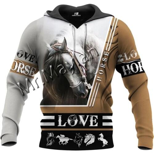 May Lan Strong Horse Art Unisex Colorful Tracksuit Casual Harajuku 3DPrint Streetwear Hoodie / Sweatshirt / Jacket / Men Women s