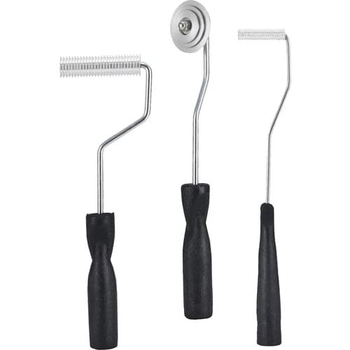 Fiberglass Roller Tools Set, 3x Fiberglass Resin Laminating Bubble Rollers Kits for Tub Shower Bathtub Boat Repair