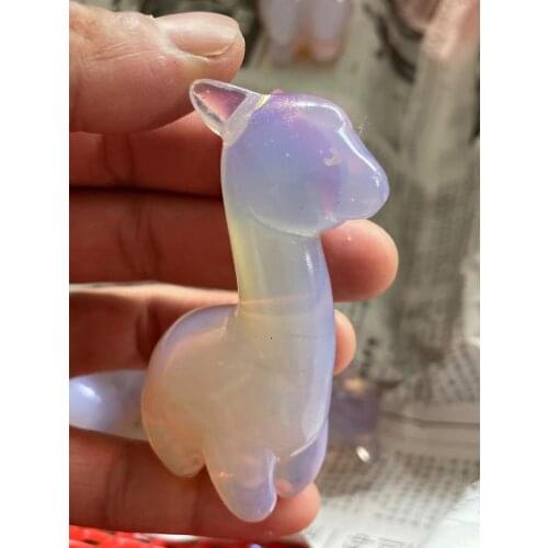 Natural pink opal carved alpaca crafts carved ornament healing healing