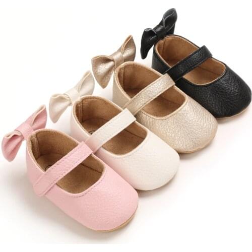 Newborn Baby Girls Shoes PU leather Buckle First Walkers Big Bow Summer Princess Shoes Party Wedding Baby Girl Shoes