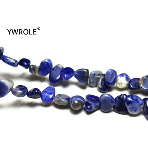 6-11mm Wholesale Irregular Shape Natural Sodalite Stone Side Hole Beads For Jewelry Making Strand 15'' DIY Necklace Bracelet