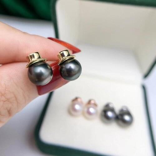 Cap 925 Sterling Silver Earrings Base Mountings Jewelry Parts Fittings Accessories for Pearls Beads Stones Agate Jade Crystal