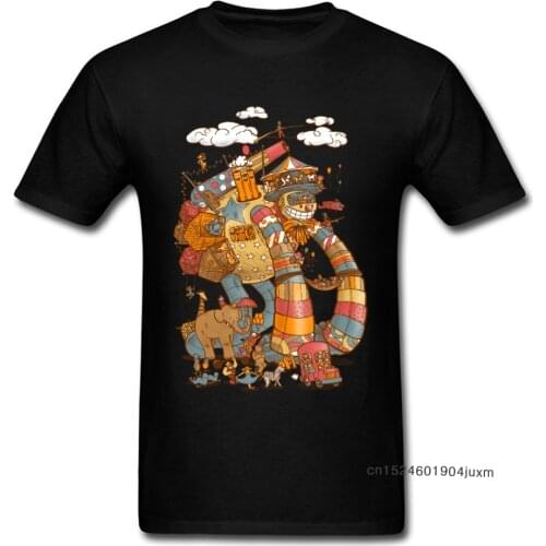 Punk Circus T-shirt Men Tops Tees 3D Printed Tshirt Cartoon Summer 100% Cotton T Shirt O Neck 2018 Short Sleeve Clothes Chic