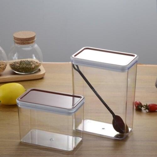 Plastic square thickened fruit powder box, transparent coffee bean jar, sealed jar, essential storage box for milk tea shop