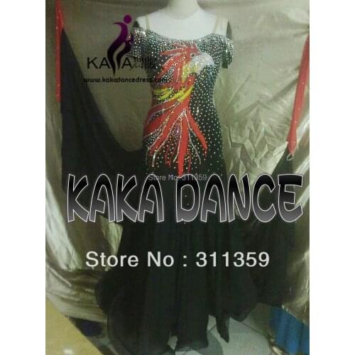 New Competition organza ballroom Standard dance dress,juvenile dance clothing,stage performance wear-B130315