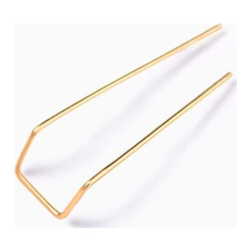 Simple Style Metallic Geometric Stick Stud Earrings for Women Black Golden Silver Plated Colors