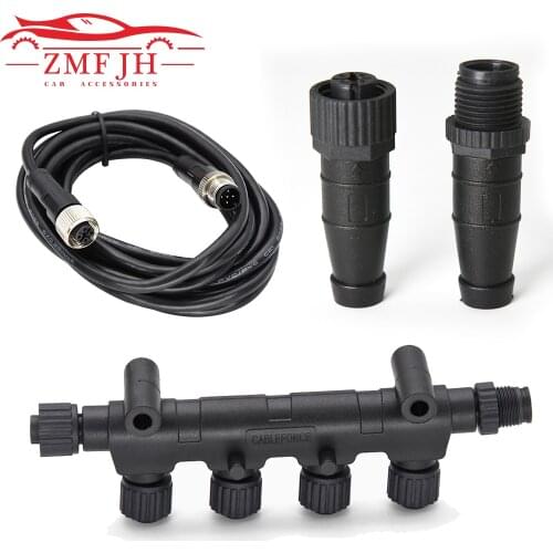 NMEA2000 Connector For Convert Sensor Singal to NMEA2000 Converter with Waterproof DC 9-30V Converter 0.5-4 Meters Black Cable