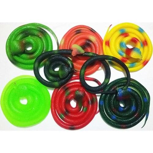 130cm Halloween Realistic Soft Rubber Snake Simulation Animal Model 139CM Garden Props Joke Prank Gift Gags & Practical Jokes