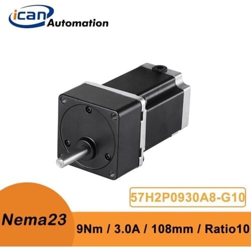 ICAN Geared Motor Nema23 9Nm Ratio10 3A With a Reducer For Stepper Motor