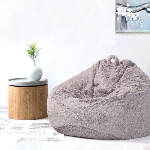 Super soft shaggy fur elegant Pear shape modern corner sofa indoor faux fur bag bean chair