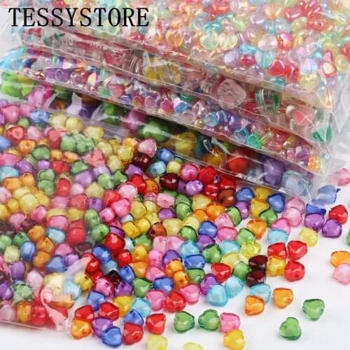 TESSYSTORE 500g/Bag Mixed Color Acrylic Beads Candy Star Heart Shape Plastic Beads For Jewelry Making DIY Handmade Accessories