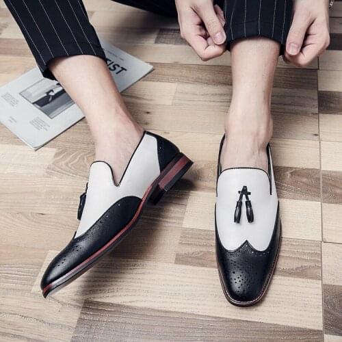 Stylish Shoes For Men Leather Oxford Shoes Fashion Men Casual Male Moccasins For Mens Brown Dress Formal Black Mens Italian