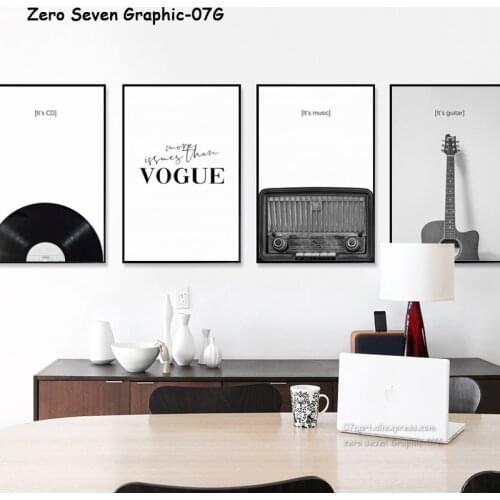 Vintage Musical Instrument Guitar Radio Canvas Painting Poster And Print Living Room Bedroom Wall Art Picture Home Decor Posters