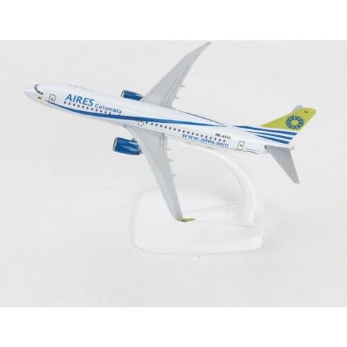 1:400 16cm Boeing737 HK4623 Colombia AIR B737-800 Model w/Stand Collections Metal Diecast Toys Gift for Children