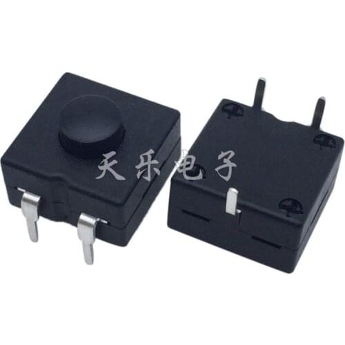 10pcs Double Row Vertical LED flashlight switch 3pins ON-ON-OFF 12*12 ultra-thin 213BS