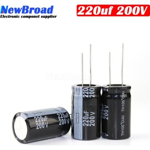 10PCS Original aluminum electrolytic capacitor 220UF 10V 16V 25V 35V 50V 63V 80V 100V 160V 200V 250V multi specification 220UF