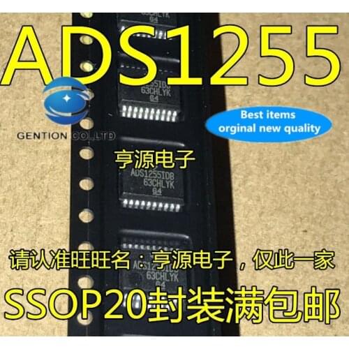5PCS ADS1255 ADS1255IDBR ADS1255IDB da converter chip SSOP-20 in stock 100% new and original