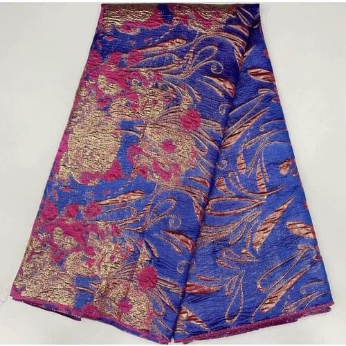 5yards/pc) Wonderful flowers pattern African jacquard lace fabric newest wedding lace for attractive party dress FZZ941B