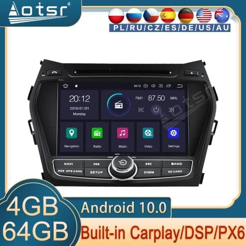 Car Multimedia Player For Hyundai IX45 Android Radio For Hyundai Santa Fe 2013 + GPS Navigation Head Unit Touch Screen Audio HD
