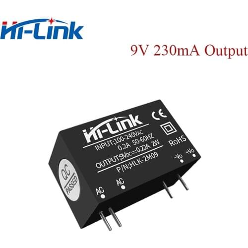 Free Ship 5pcs/lot 85-264V to 9V 230mA 2W AC DC power board controller smart home HLK-2M09 Hi-Link Manufacturer