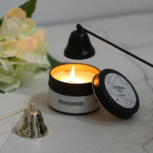 Stainless Steel Smokeless Candle Wick Bell Snuffer Home Hand Put Off Tool Kit Candle Accessories Holders Vintage Bell Shape