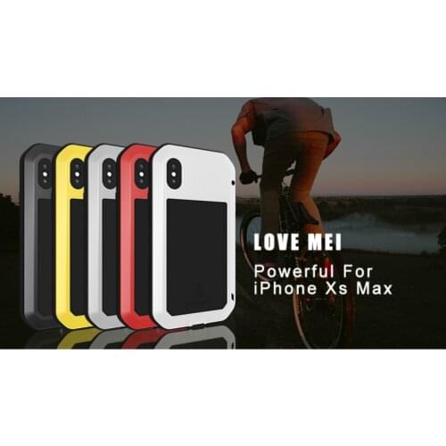 LOVE MEI POWERFUL Case For iPhone X XS Max XR Cover Waterproof Metal Aluminum Armor Phone Case For iPhone x/xs/xr/xs max