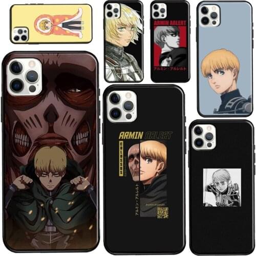 Armin Arlert Attack On Titan Case For iPhone 11 Pro Max XS X XR 8 7 Plus SE 2020 Funda For iPhone 12 Pro Max mini Case