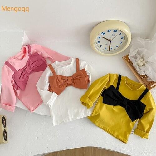 Toddler Kid Baby Girl Autumn Clothes Long Sleeve Ruffles Bow Patchwork Print Blouses Elegant Sweet Shirt Party Club Top 1-7Y