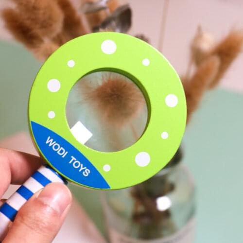 Childrens magnifiers Wooden Insect Childrens Magnifying Glass Lens Educational Toy Outdoor Play Toy for kids Birthday Gifts