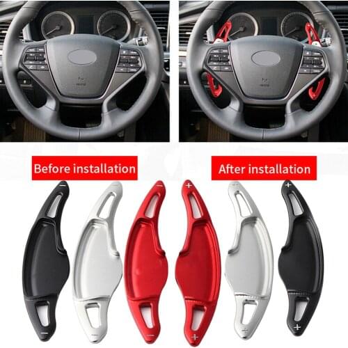 For Hyundai Sonata 9 Aluminum Steering Wheel Shift Paddle Shifter Gear Extension Left & Right 2Pcs/Set