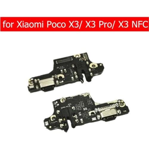 For Xiaomi Poco X3/ X3 NFC/ X3 Pro USB Charger Connector Flex Cable USB Charging Dock PCB Board Flex Cable Repair Spare Parts